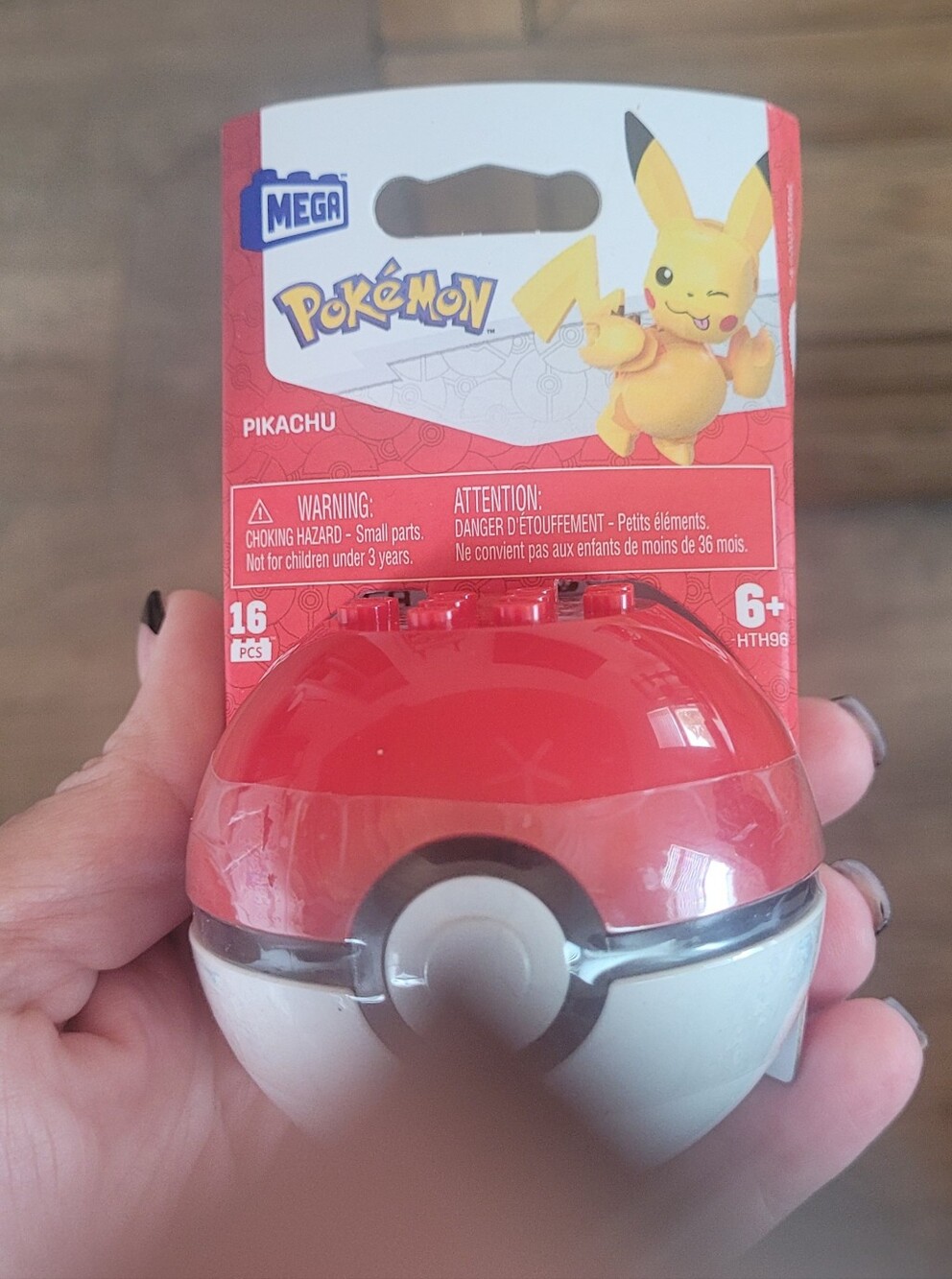 Mega Pokémon Pikachu Poké Ball Toy - Red and White